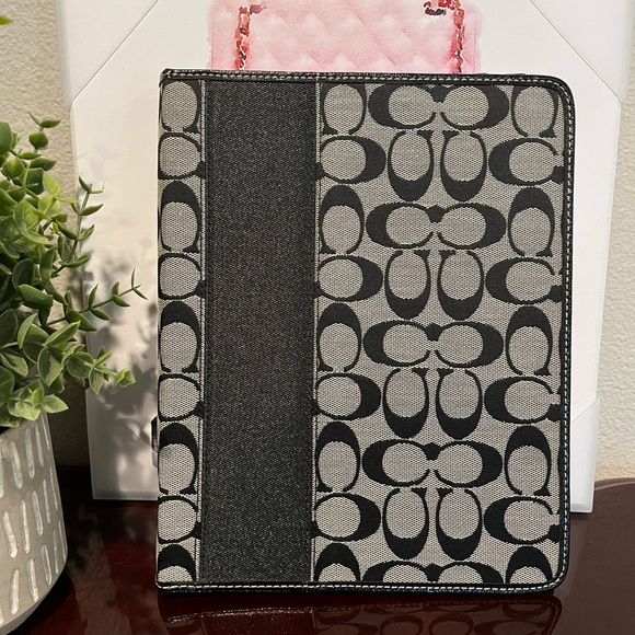 Coach Accessories - Coach Signature Stripe Black IPAD Tablet Case Cover Sleeve Stand F61761